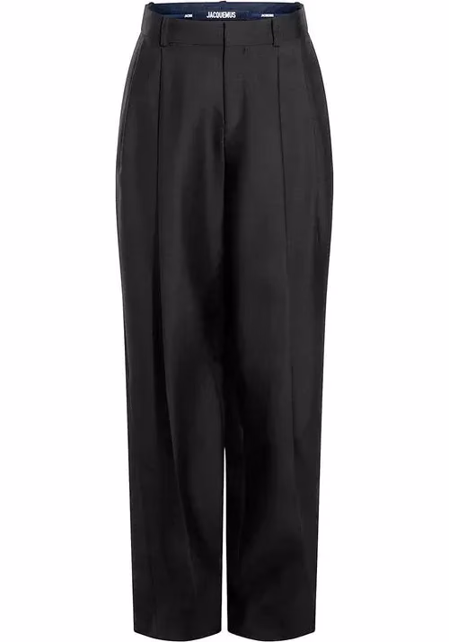 Jacquemus Black Silk Flared Pants