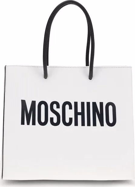 Moschino White Calf Leather Bos Taurus Handbag