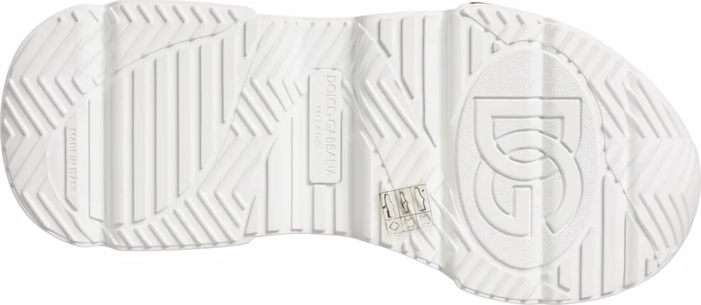 Dolce & Gabbana White Daymaster Graffiti Low Top Sneakers Shoes