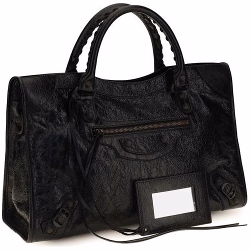 Balenciaga Black Lamb Ovis Aries Aries Shoulder Bag