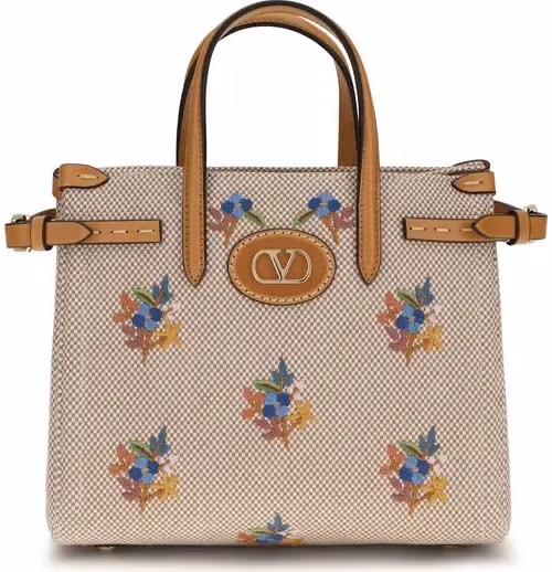 Valentino Garavani Beige Cotton Handbag