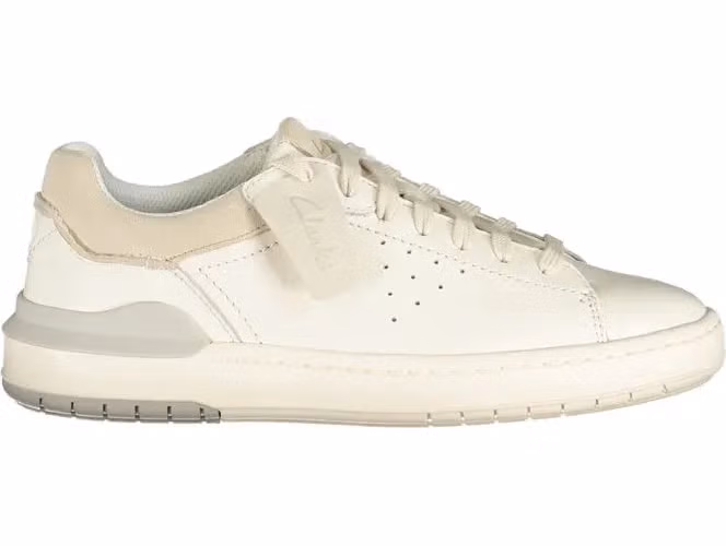 Clarks White Leather Men's Sneaker