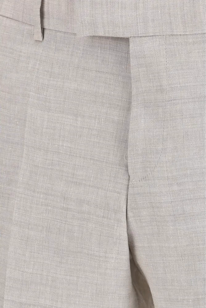 Hugo Boss Black Gray Linen Two-Piece Suit