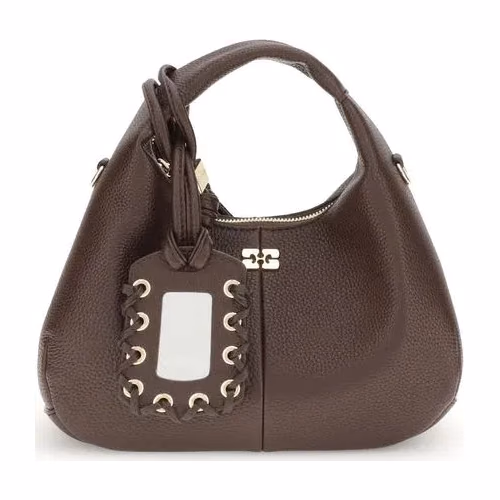 Ganni Brown Recycled Polyester Handbag