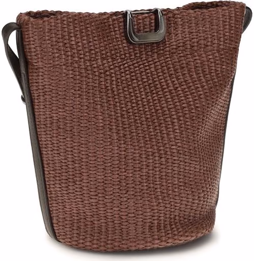 Brunello Cucinelli Bordeaux Cotton Backet Bag