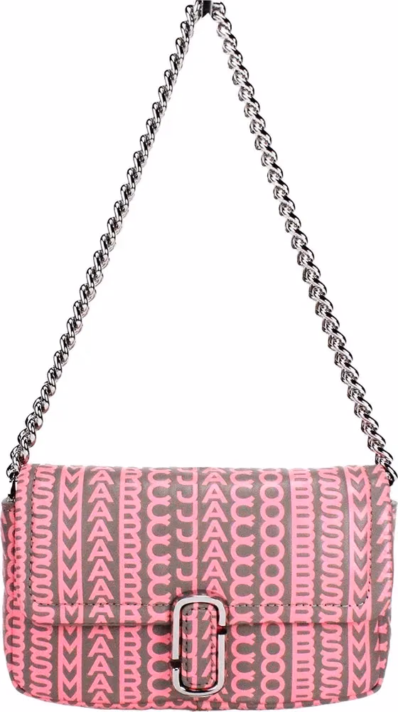 Marc Jacobs Marc Jacobs Neon Pink The Monogram Leather J Marc Mini Shoulder Bag Crossbody