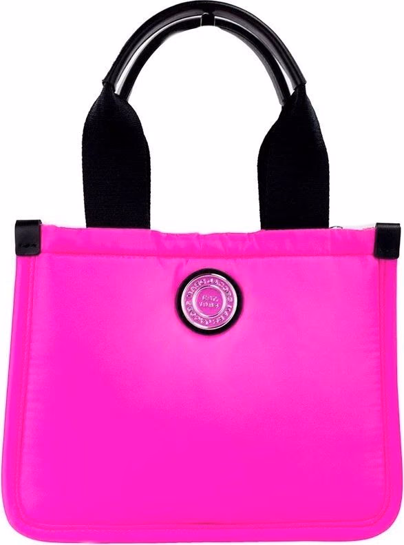 Marc Jacobs Marc Jacobs Small Neon Fuchsia Nylon Fabric Tote Convertible Bag Purse