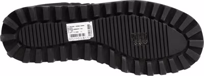 Black Quilted Effect Mid Calf Boots Shoes