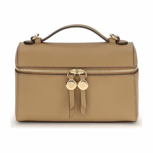 Tory Burch Beige Calf Leather Bos Taurus Handbag