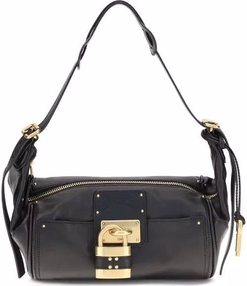 Chloé Black Calf Leather Bos Taurus Shoulder Bag