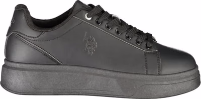 Black Polyester Men's Sneaker