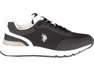 Black Polyester Men's Sneaker