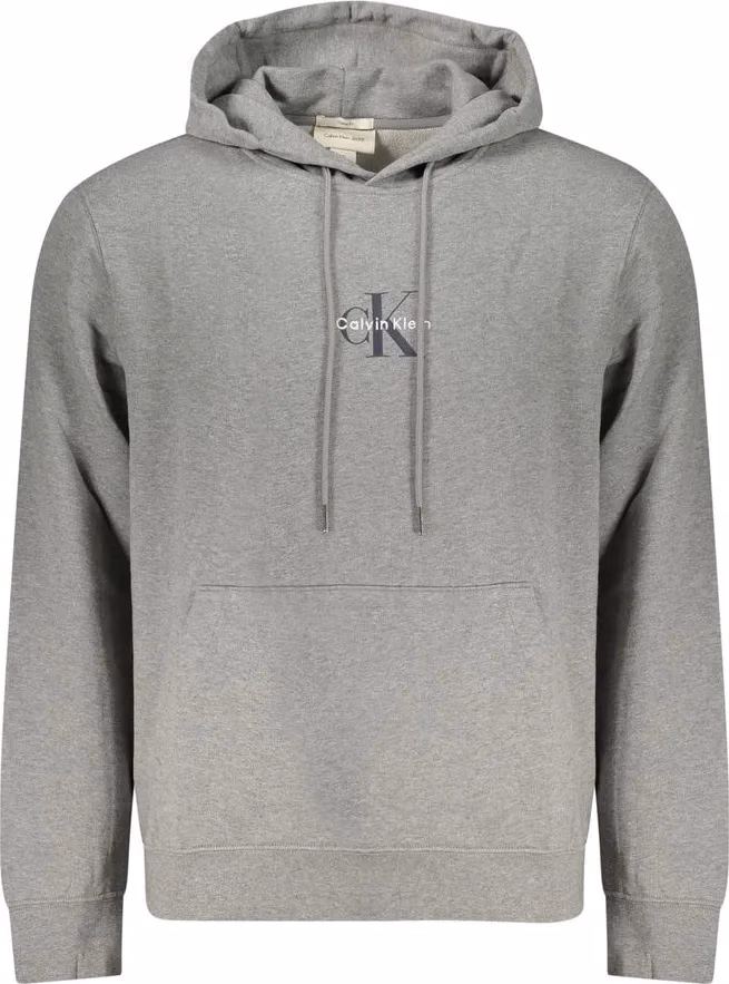 Calvin Klein Gray Cotton Men's Hoodie