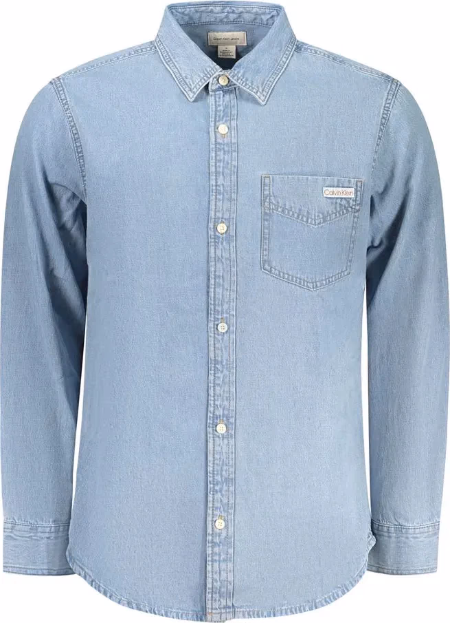 Calvin Klein Azzurro Cotton Men's Shirt