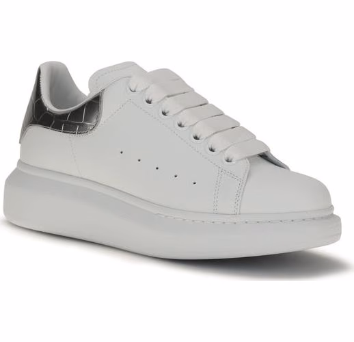 Alexander McQueen White Calf Leather Bos Taurus Platform Sneakers