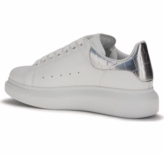 Alexander McQueen White Calf Leather Bos Taurus Platform Sneakers