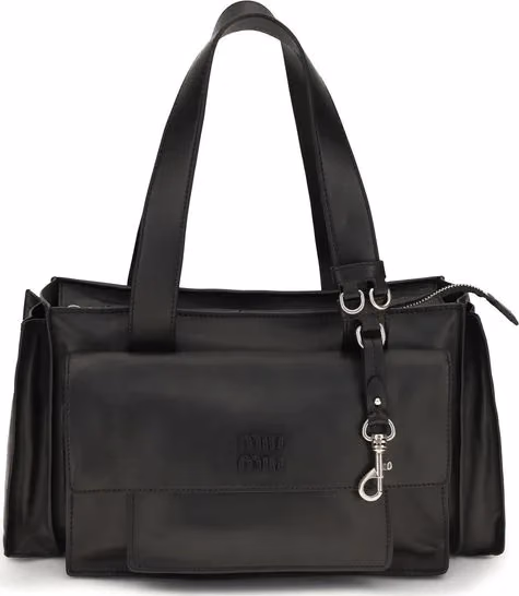 Miu Miu Brown Calf Leather Bos Taurus Shoulder Bag