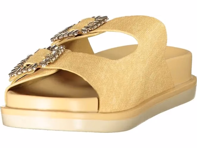 Laura Biagiotti Beige Polyurethane Women's Slipper