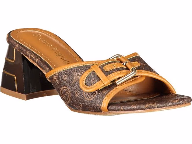 Laura Biagiotti Brown Polyurethane Women Sandal