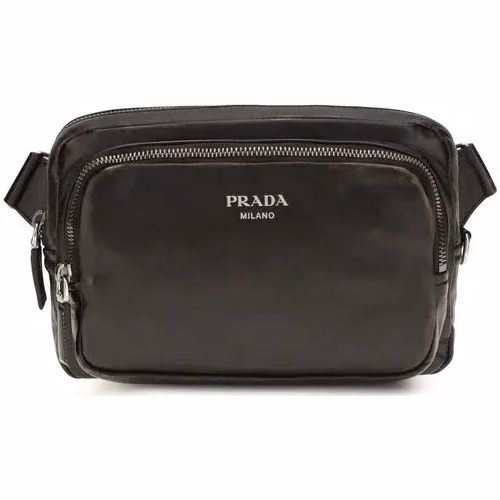 Prada Brown Calf Leather Bos Taurus Shoulder Bag