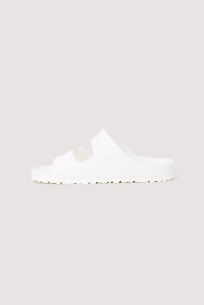 Birkenstock White Plastic Flat Sandals