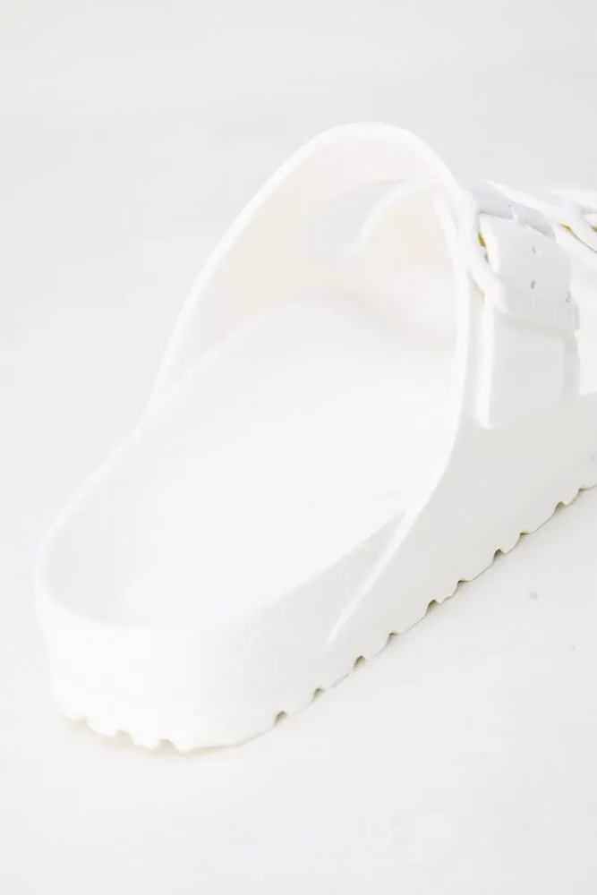 Birkenstock White Plastic Flat Sandals