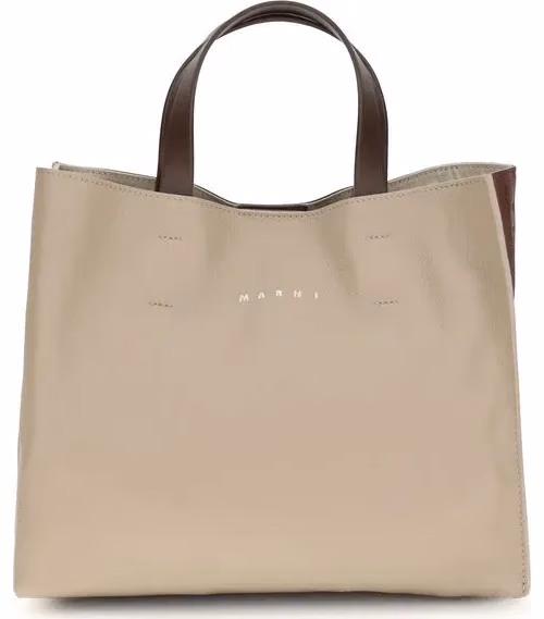Marni Beige Calf Leather Bos Taurus Shoulder Bag