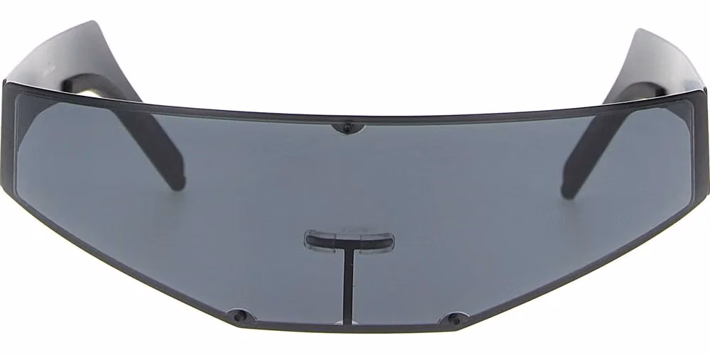 Rick Owens Black Stainless Steel Sunglasses