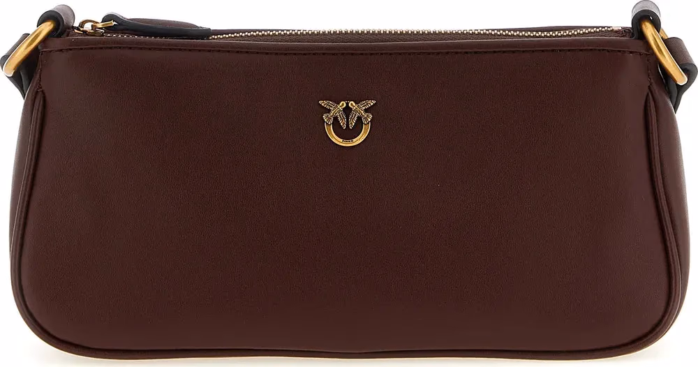 PINKO Bordeaux Cowhide Crossbody Bag