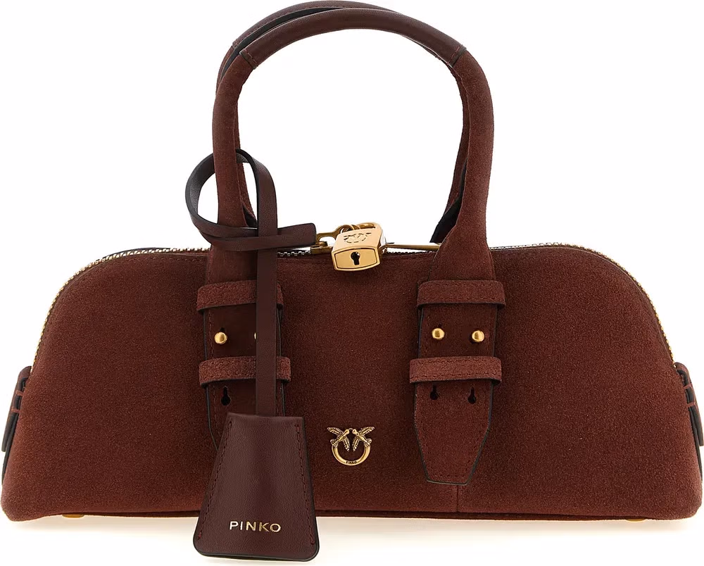 PINKO Bordeaux Cowhide Shoulder Bag
