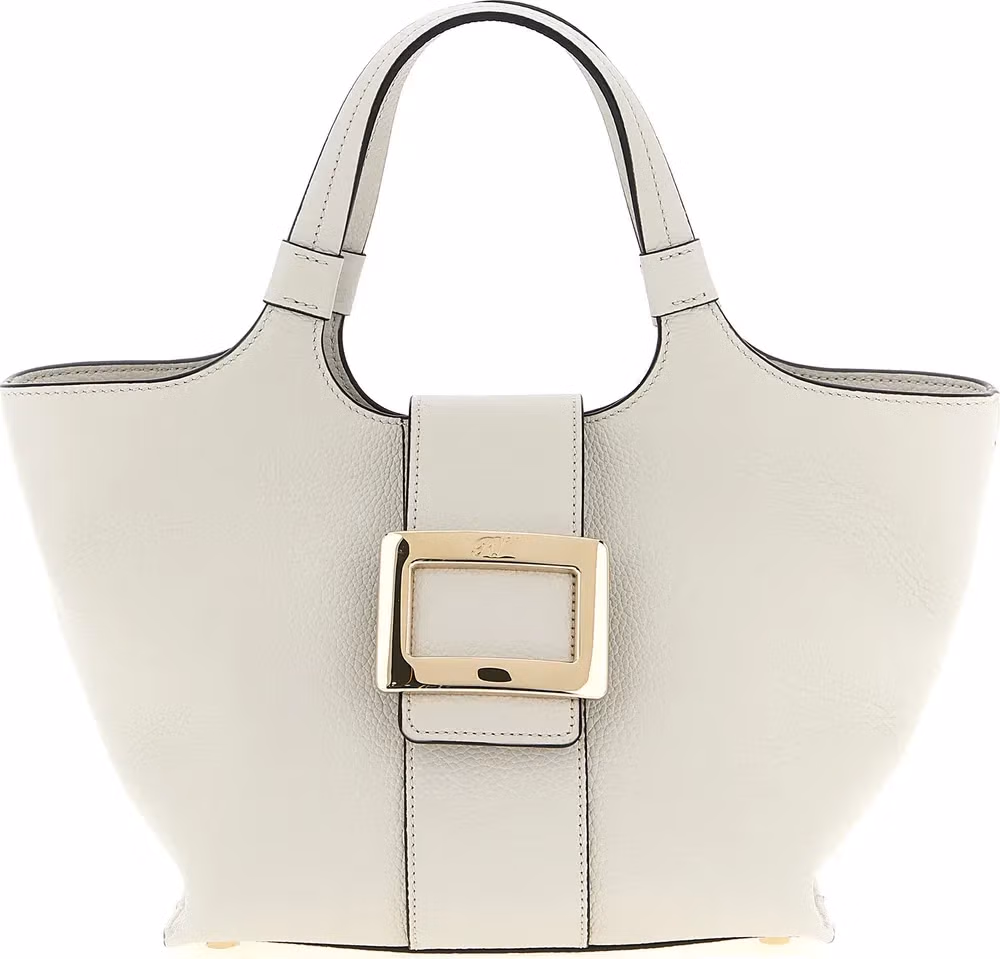Roger Vivier Gray Calfskin Tote Bag