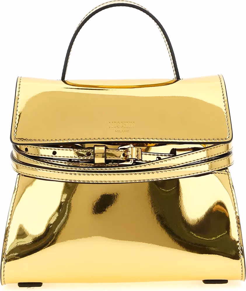 Moschino Gold Polyethylene Handbag