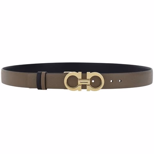 Ferragamo Brown Calf Leather Bos Taurus Regular Belt