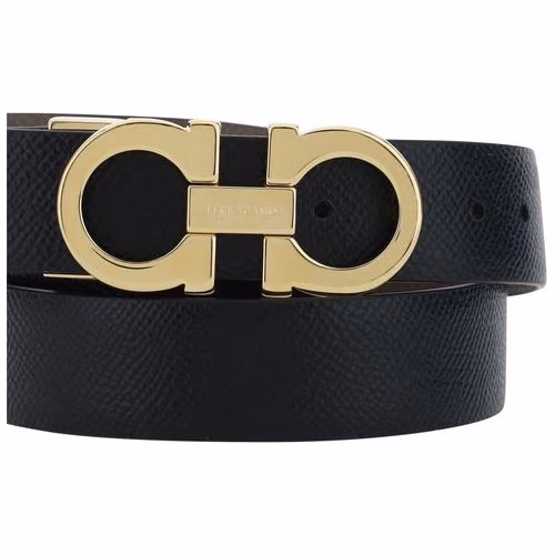 Ferragamo Brown Calf Leather Bos Taurus Regular Belt