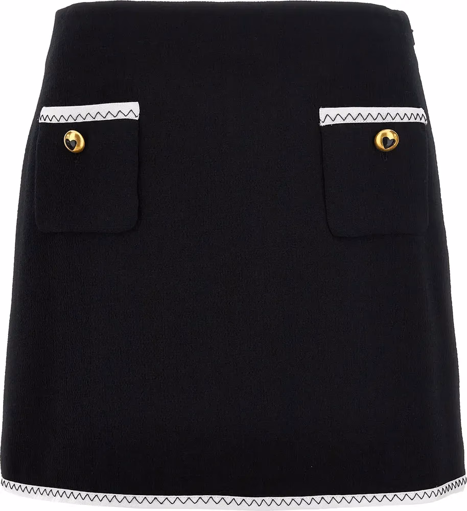Moschino Bicolor Viscose Long Skirt