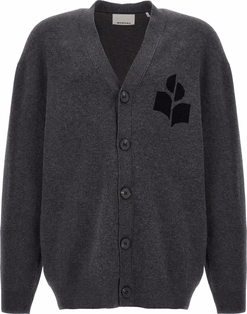 Isabel Marant Gray Cotton Cardigan