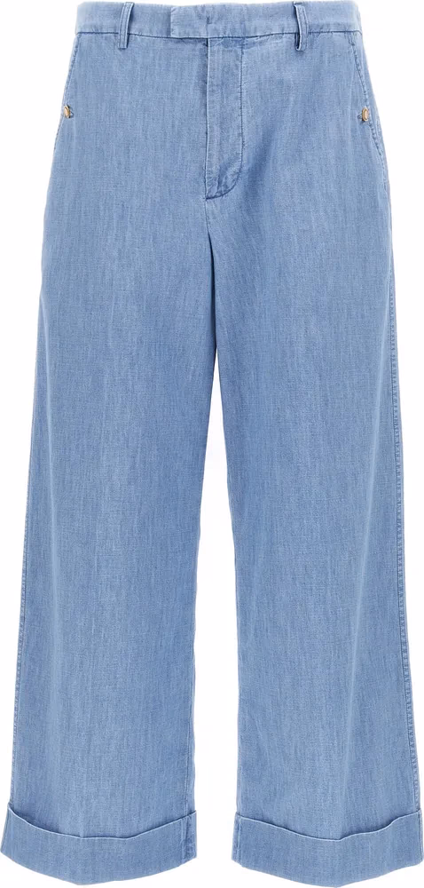 Valentino Garavani Blue Cotton Jeans Denim