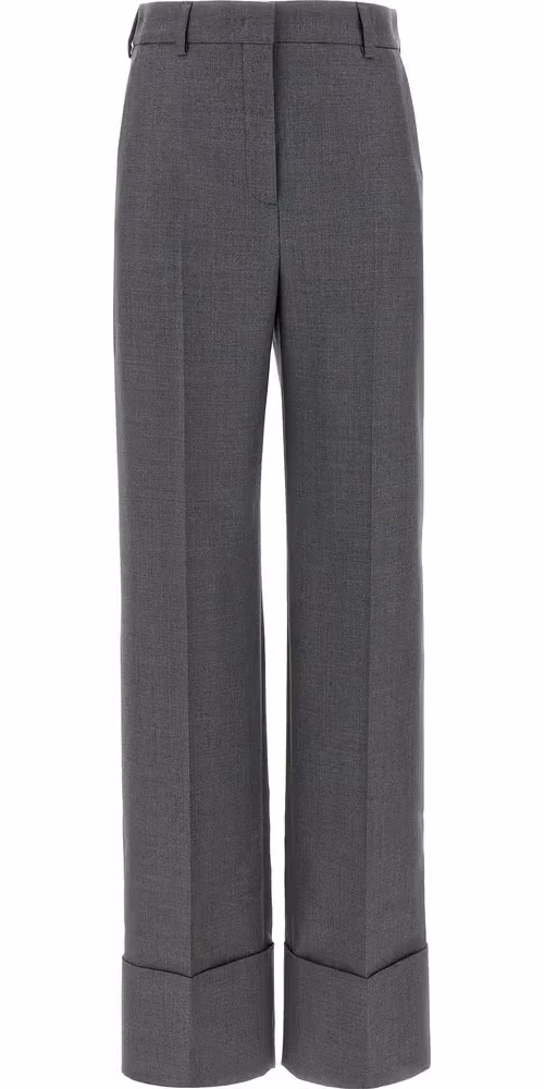 Valentino Garavani Gray Virgin Wool Dress Pants