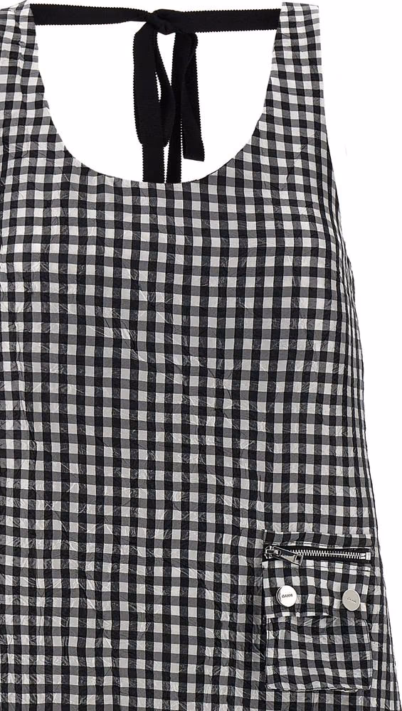 Ganni Black Polyester Midi Dress