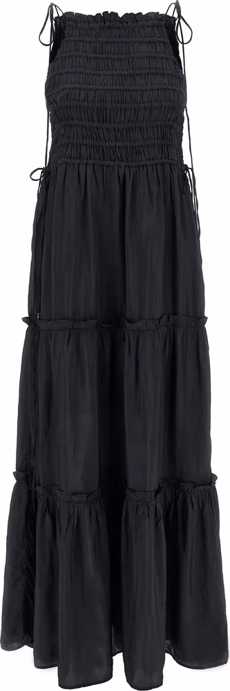 Ganni Gray Viscose Long Dress