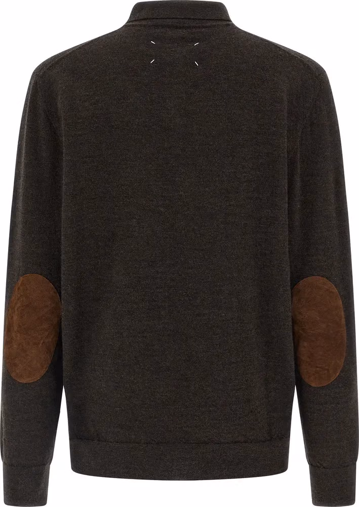 Maison Margiela Brown Wool Polo Shirt