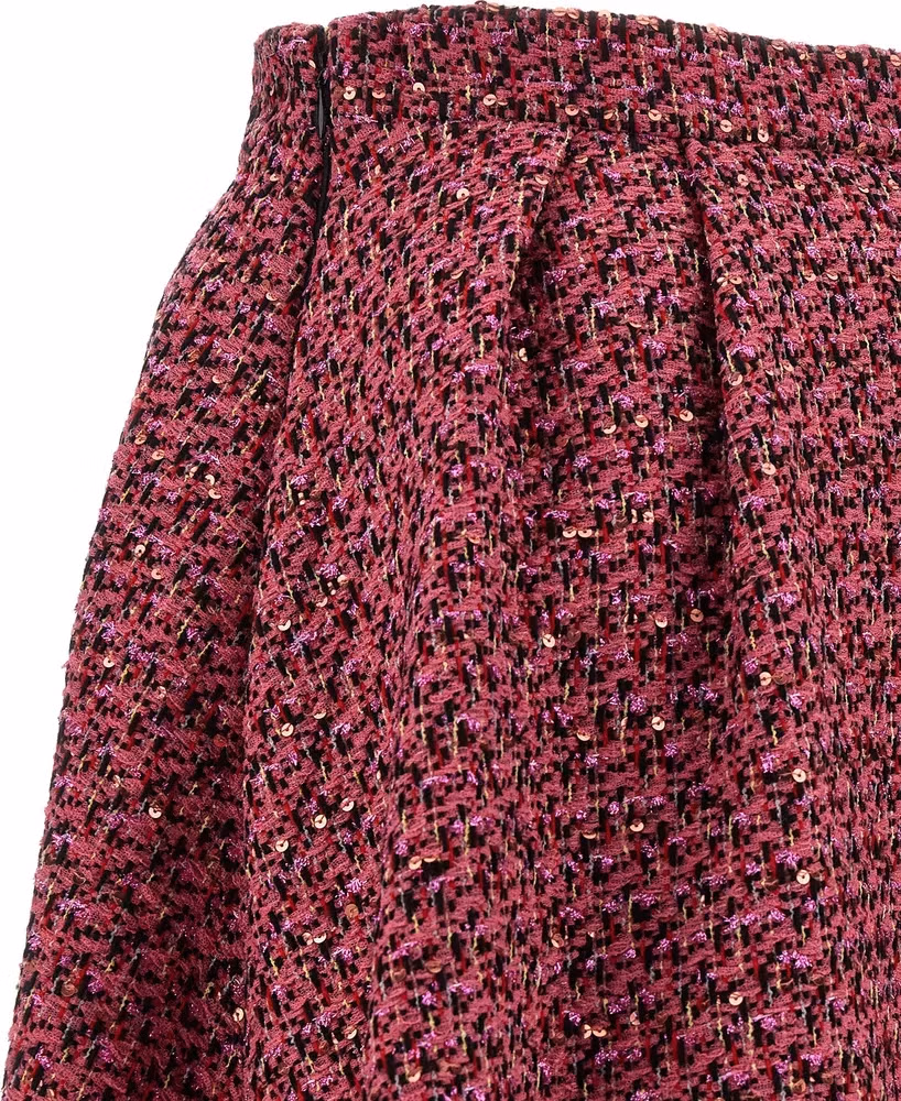 Alessandra Rich Multicolor Polyamide Midi Skirt