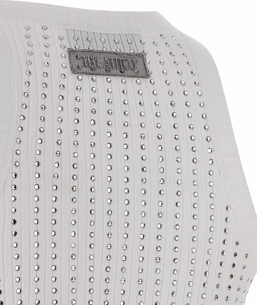 The Attico White Cotton Sleeveles T-Shirt