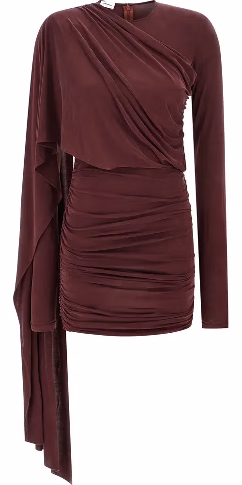 The Andamane Bordeaux Copper Short Dress