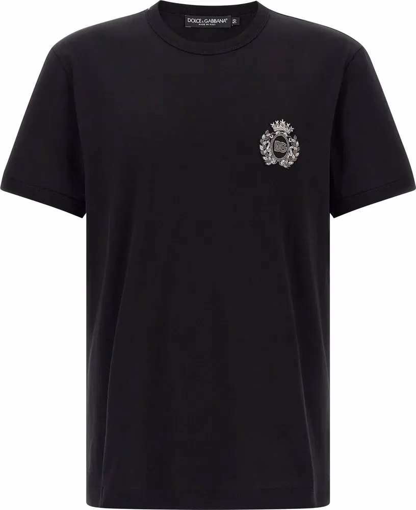 Dolce & Gabbana Black Cotton T-Shirt