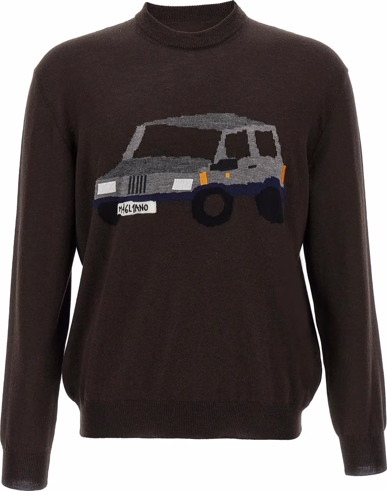 Magliano Brown Wool Cardigan