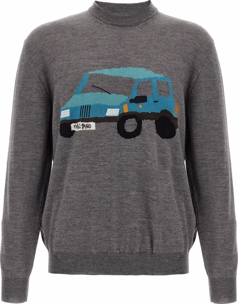 Magliano Gray Wool Cardigan