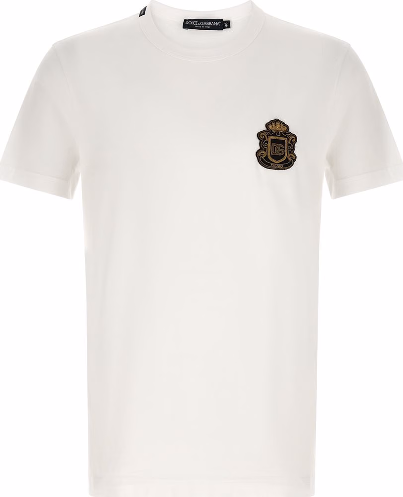 Dolce & Gabbana White Cotton T-Shirt