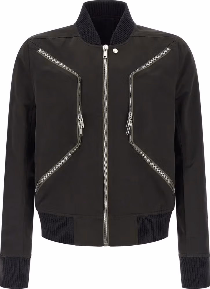 Rick Owens Black Polyester Bomber