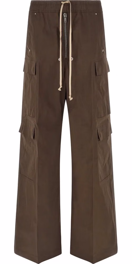 Rick Owens Brown Cotton Cargo Pants